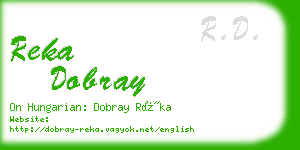 reka dobray business card